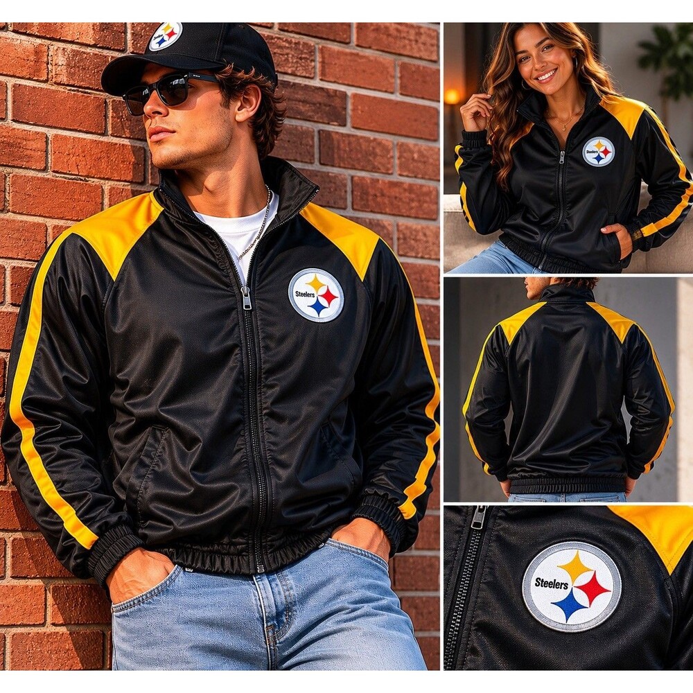 NFL PITTSBURGH STEELERS, SOFT SHELL JACKET, Unisex Size Small GIII